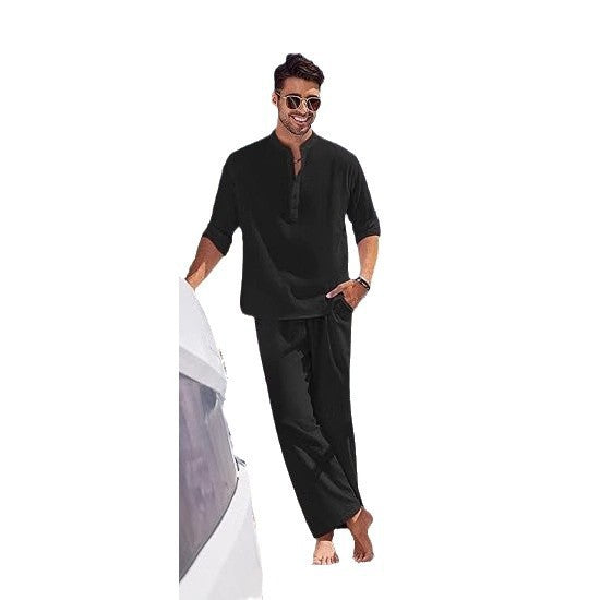 Solid Cotton Suit