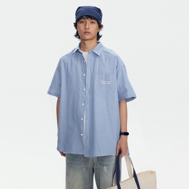 Striped Overalls Tee
