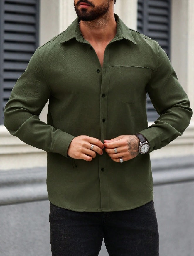 Solid Pocket Shirt