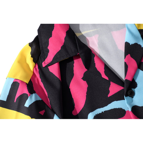 Colorblock  beach short sleeve