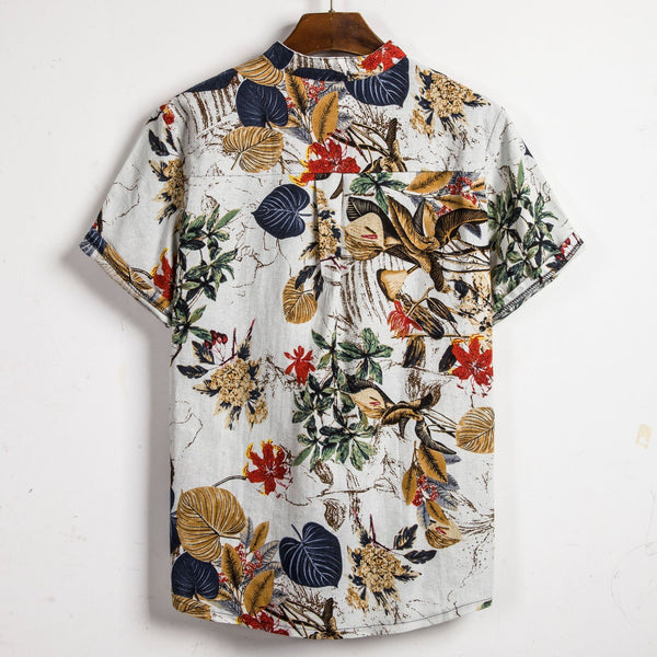 Slim shirt men contrast color