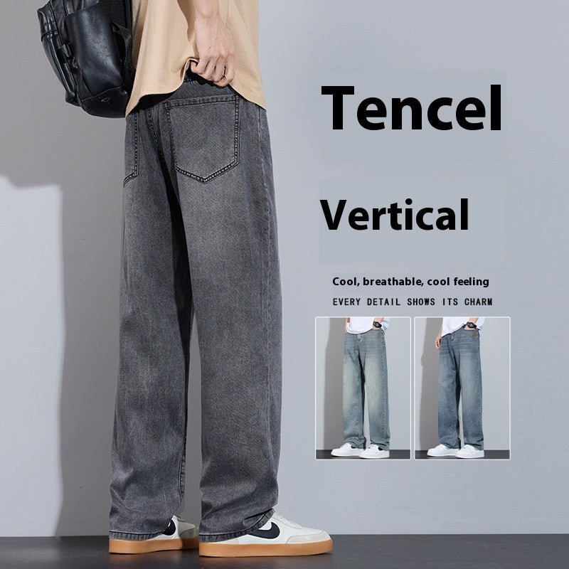 Ice Silk Wide-Leg Pants
