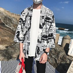Half sleeve shirt robe