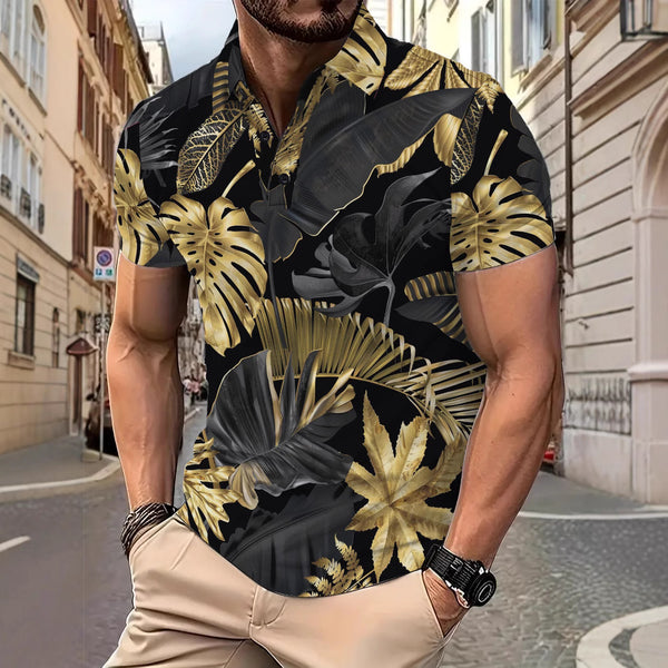 Men’s Gold Print Shirt