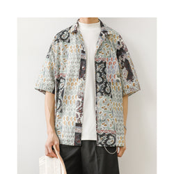 Retro flower shirt men's