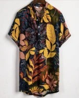 Slim shirt men contrast color