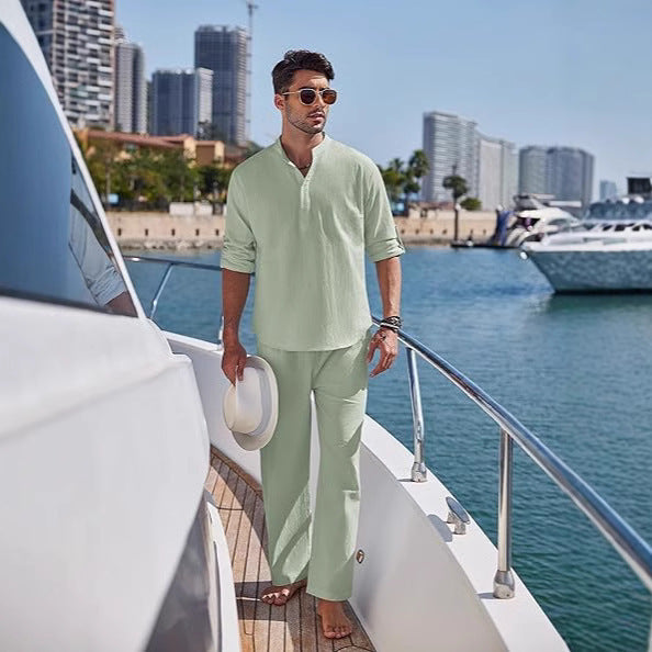 Solid Cotton Suit