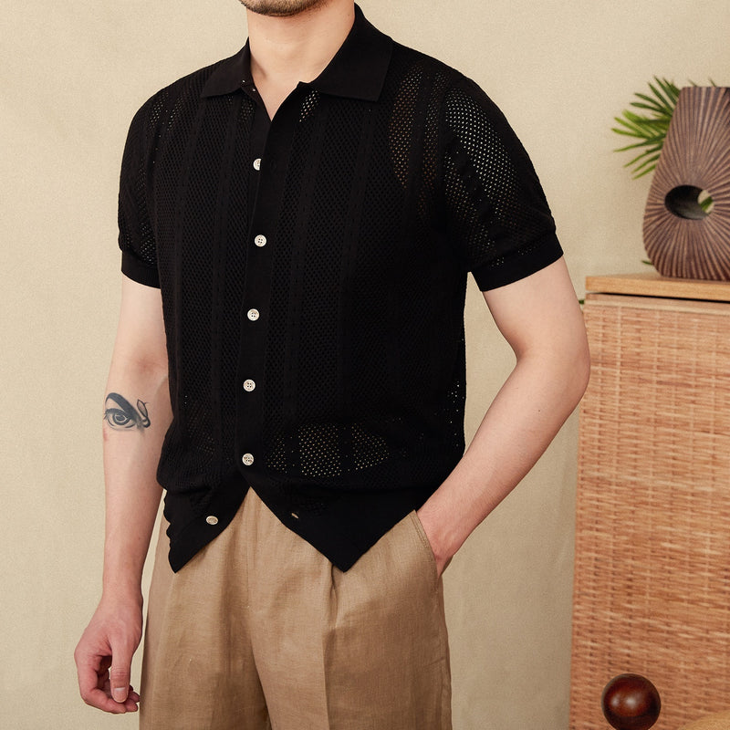 Lapel Knit Tee