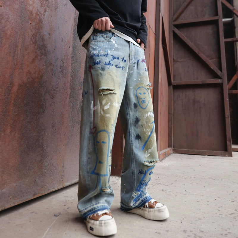 Neutral Ripped Jeans