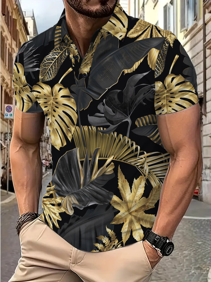 Men’s Gold Print Shirt