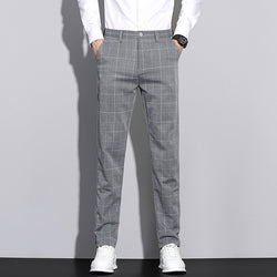 Slim Plaid Pants