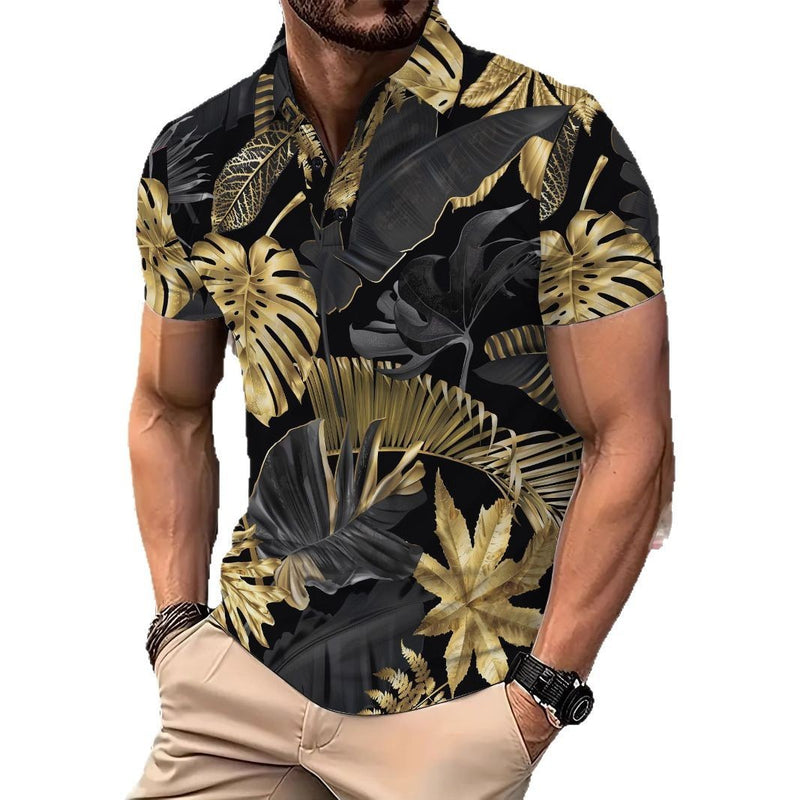 Men’s Gold Print Shirt