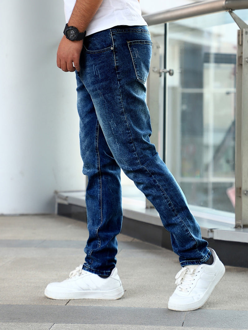 Blue Slim Fit Pants