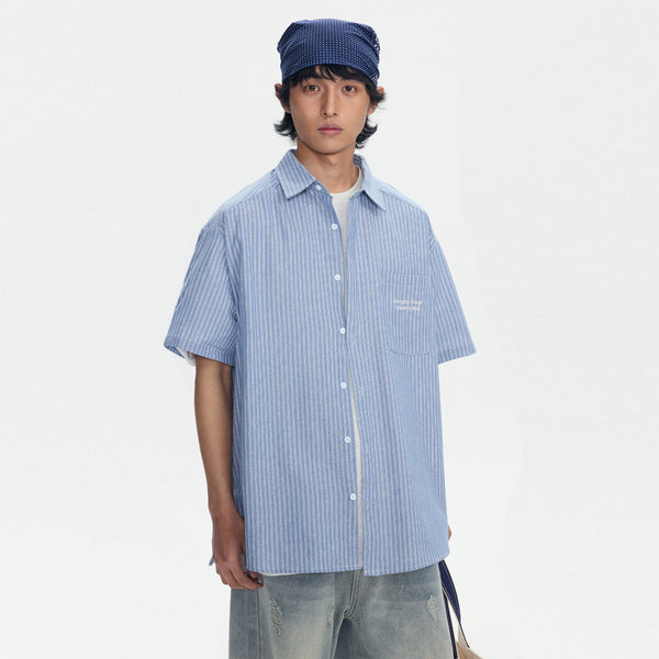 Striped Overalls Tee