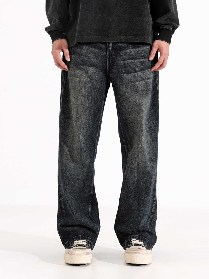 Straight Retro Loose Jeans