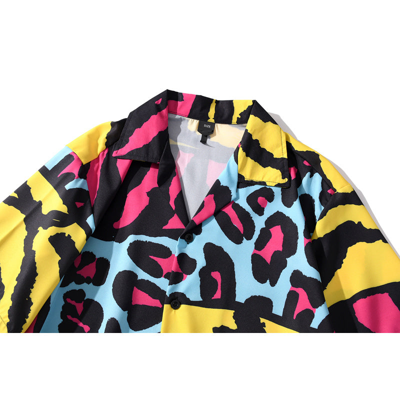 Colorblock  beach short sleeve
