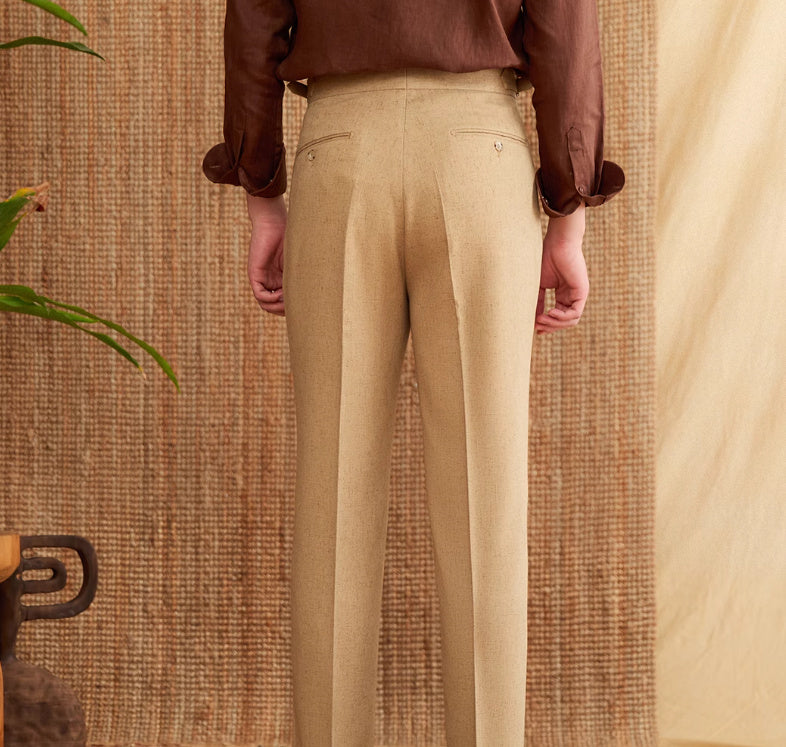 High-waist Straight Pants
