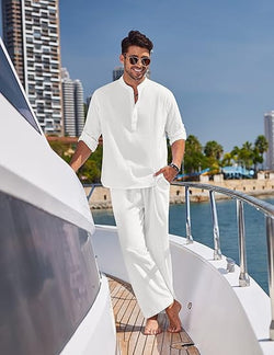 Solid Cotton Suit
