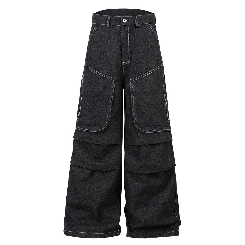 Pleated Work Denim