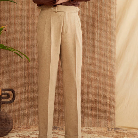 High-waist Straight Pants