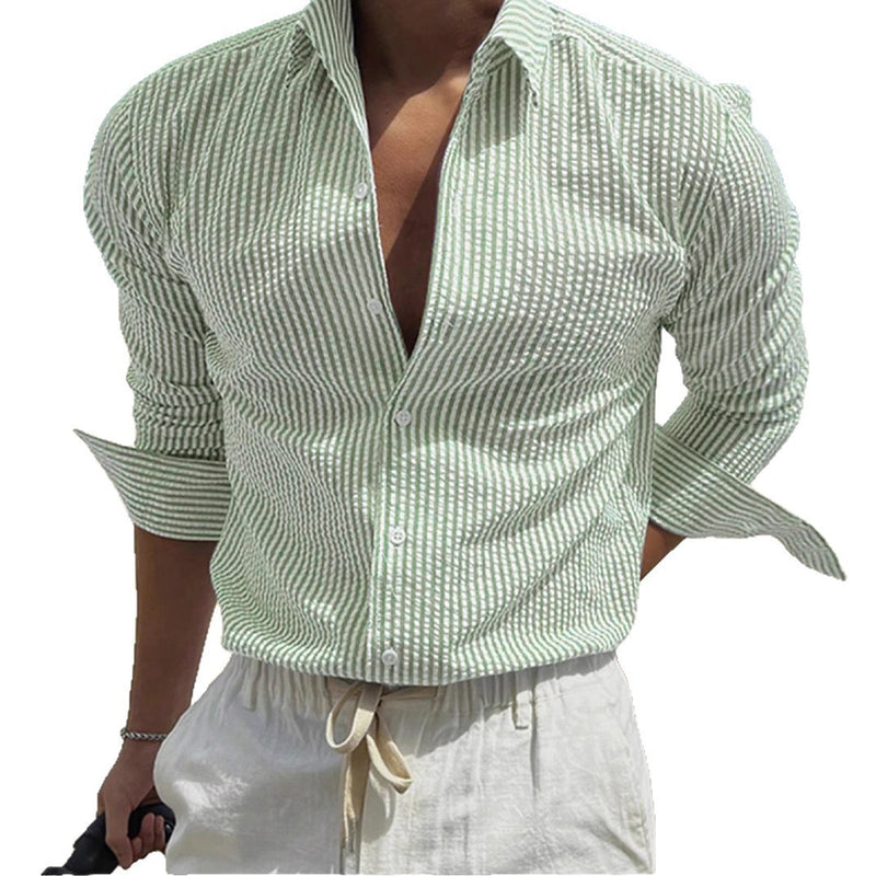Striped Lapel Shirt