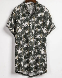 Slim shirt men contrast color
