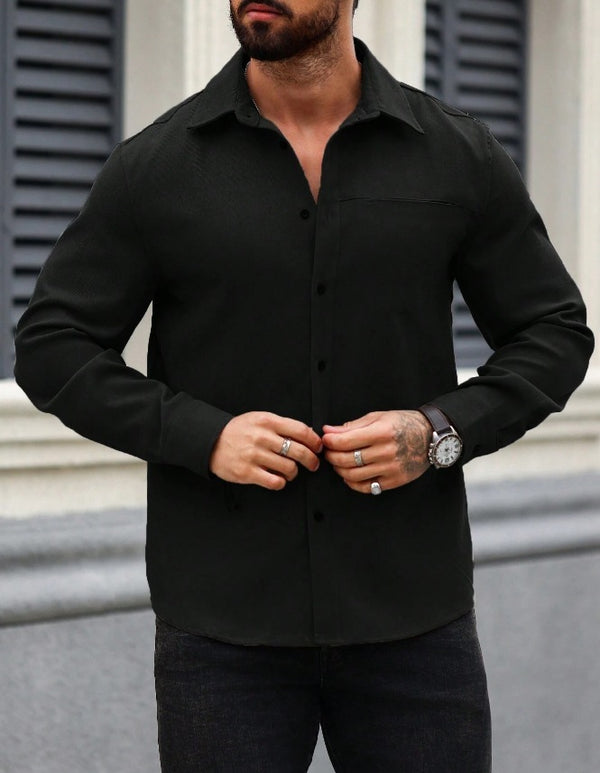 Solid Pocket Shirt