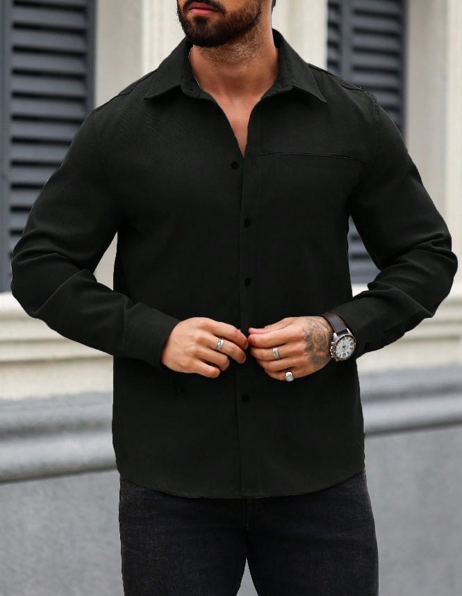 Solid Pocket Shirt