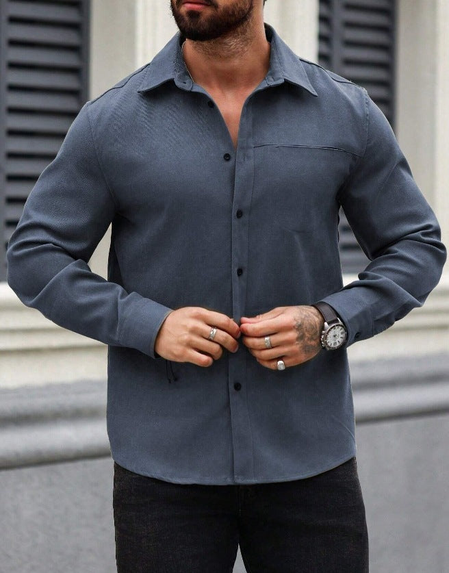 Solid Pocket Shirt