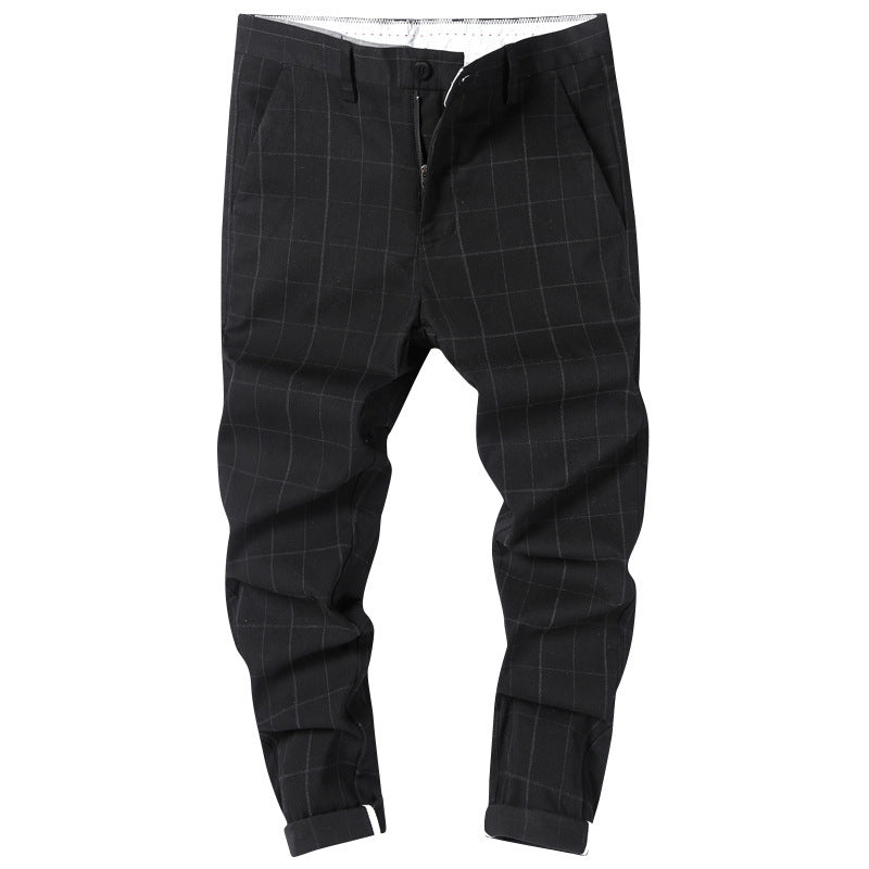 Slim Plaid Pants
