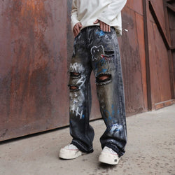 Neutral Ripped Jeans