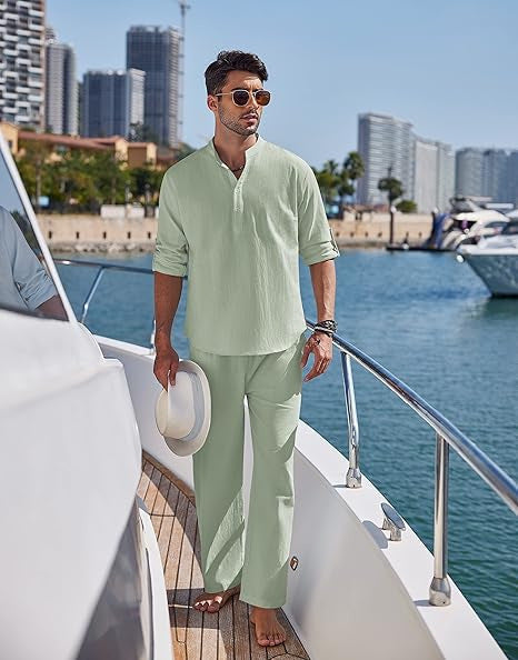 Solid Cotton Suit