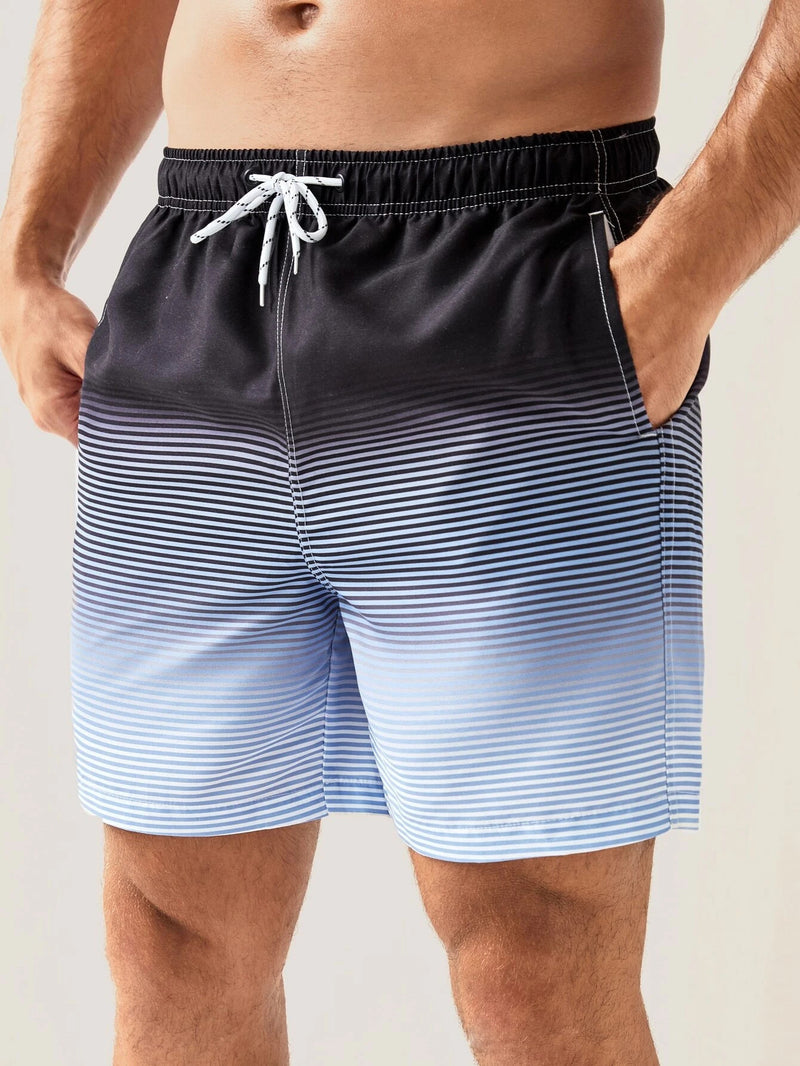 3D Striped Shorts