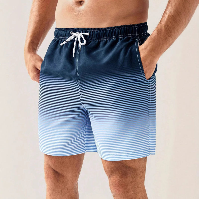 3D Striped Shorts
