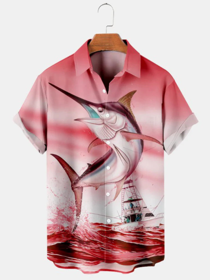 Printed Lapel Shirt