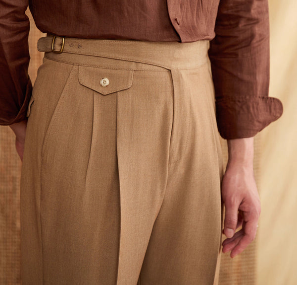 High-waist Straight Pants
