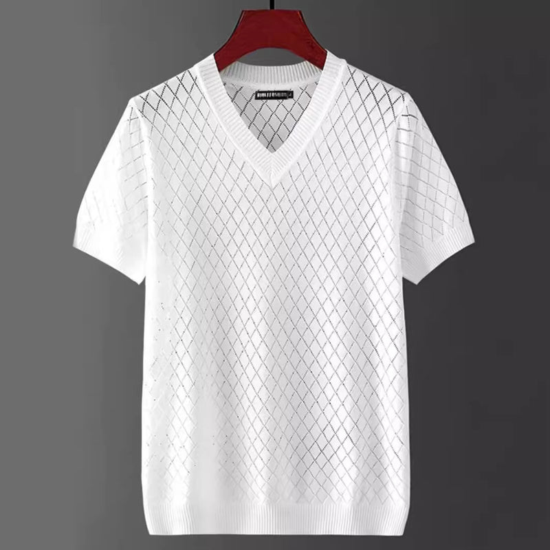 Ice Silk V-neck Tee