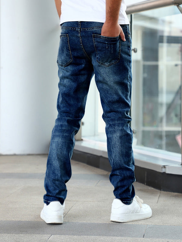Blue Slim Fit Pants