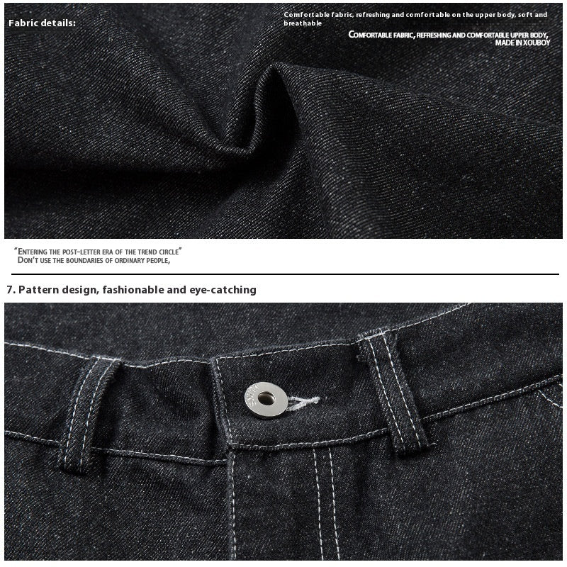 Pleated Work Denim