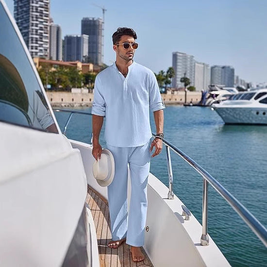 Solid Cotton Suit