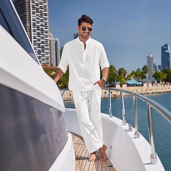 Solid Cotton Suit