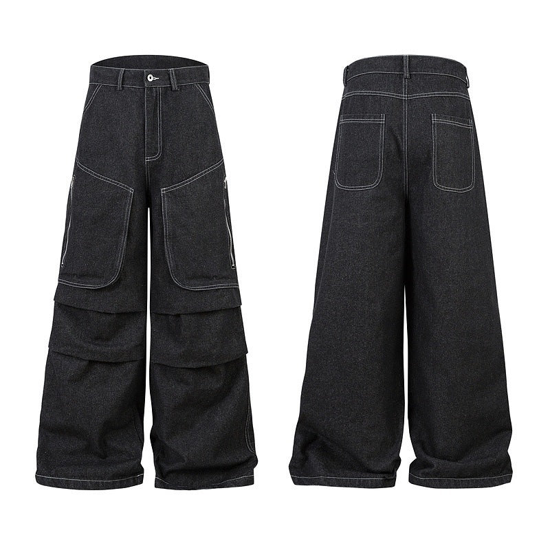 Pleated Work Denim