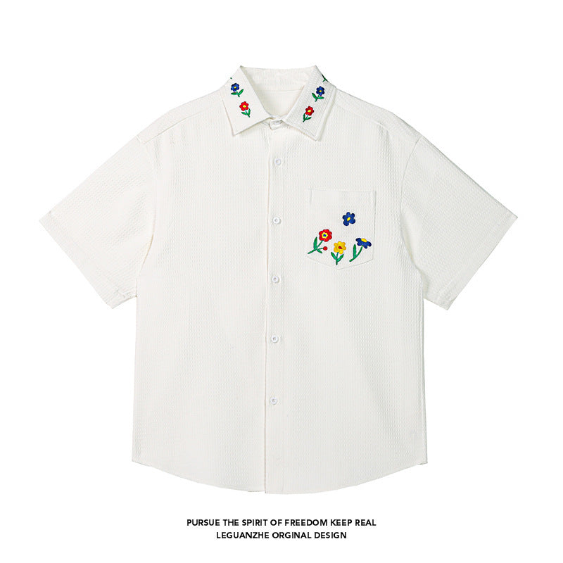 Embroidered White Shirt