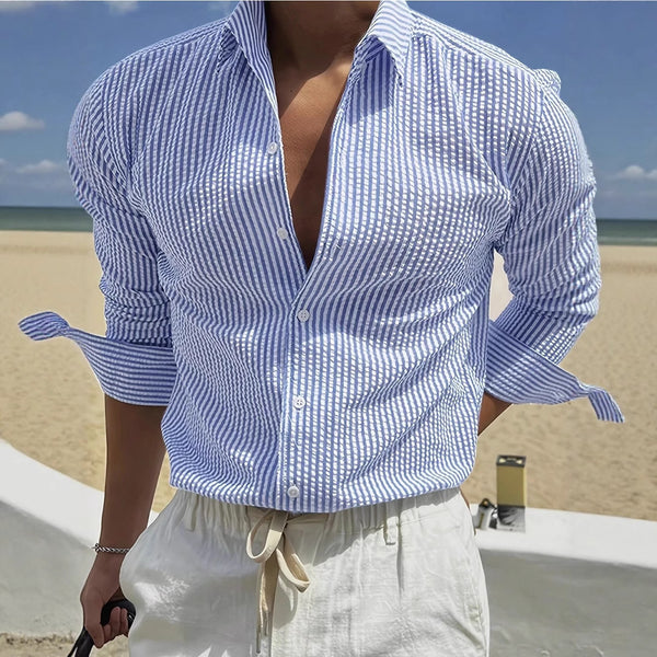 Striped Lapel Shirt