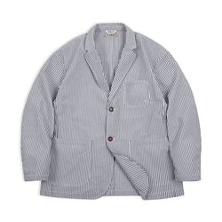 Seersucker Striped Blazer