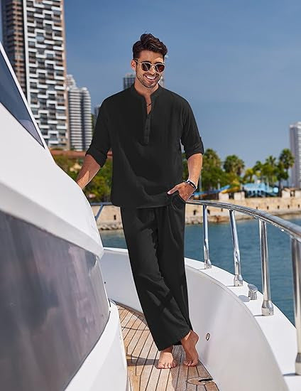 Solid Cotton Suit